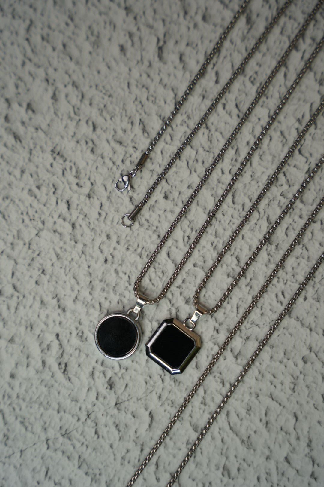 Classy Black Pendant Necklace Combo