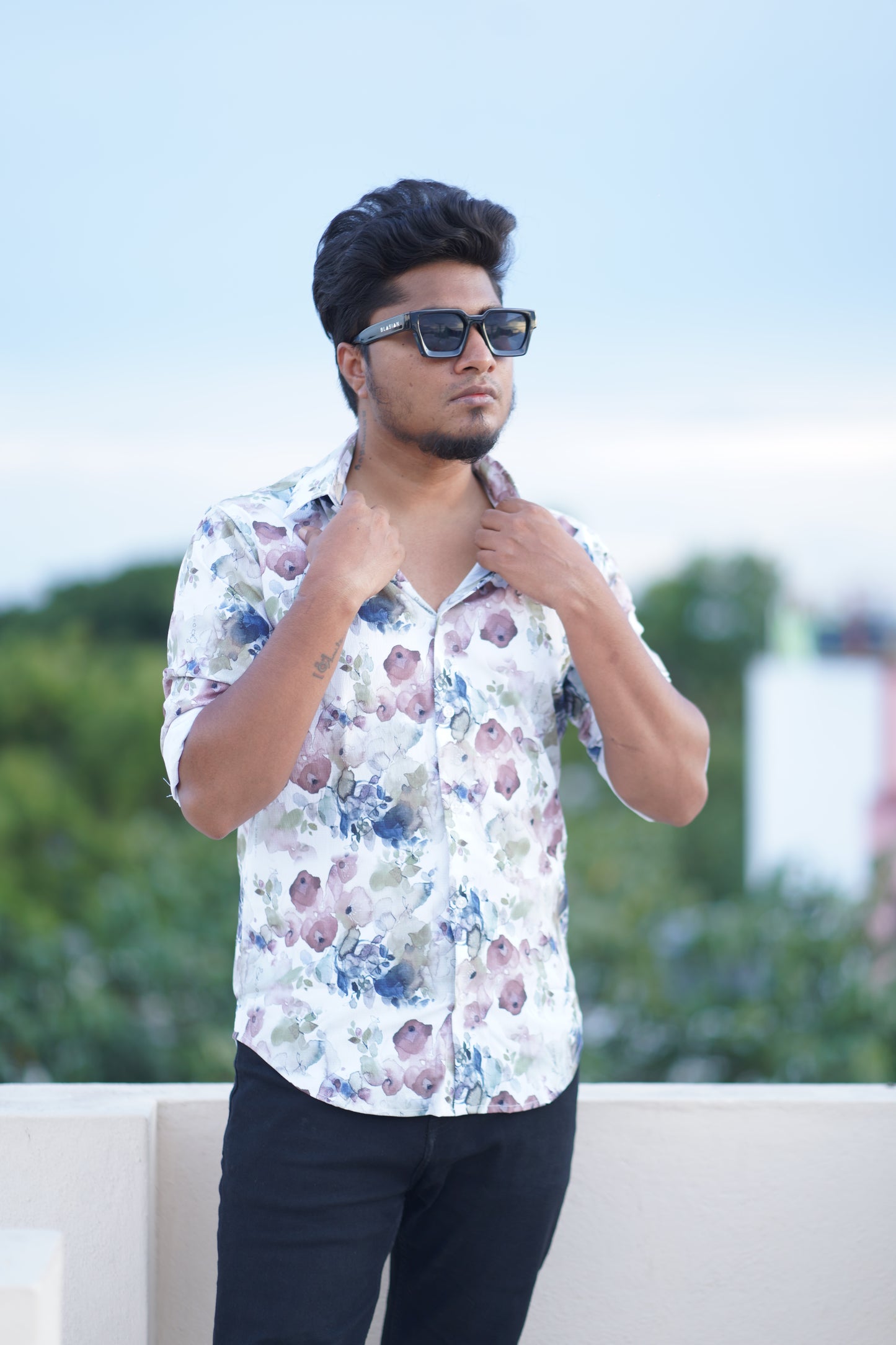 Floral Popcorn Printed Shirt